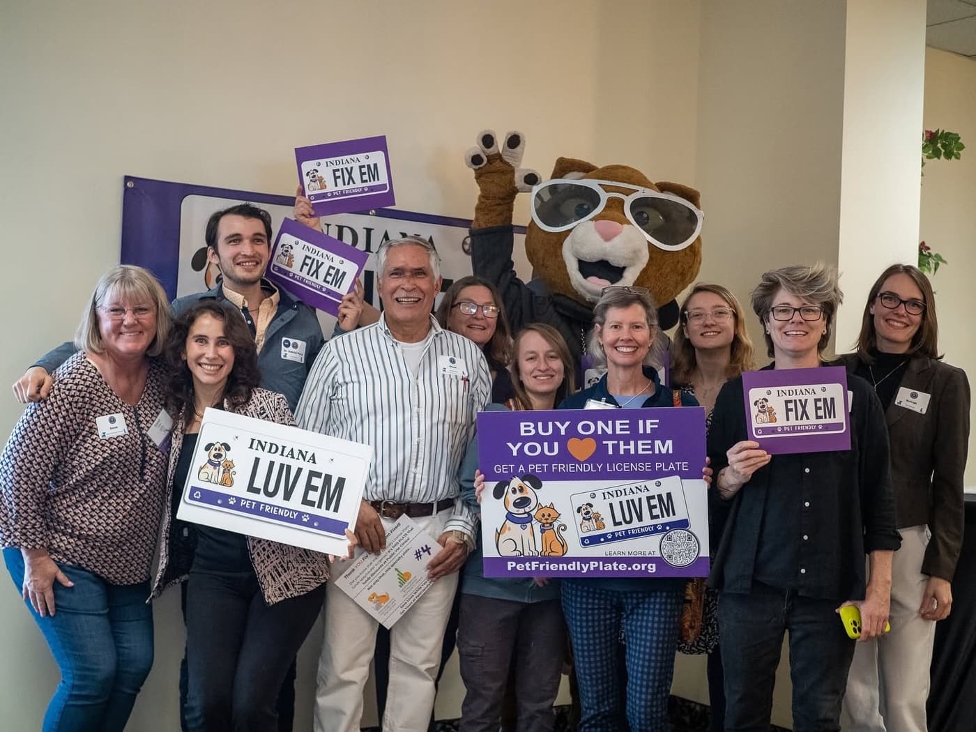 Public Vet team members gathered at an Indiana pet advocacy event